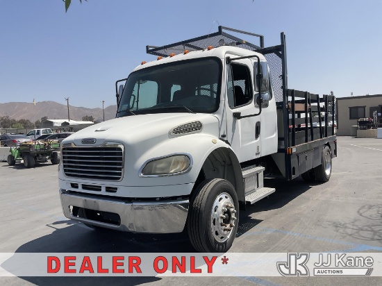 (Jurupa Valley, CA) 2007 Freightliner M2 106 Extended-Cab Stake Truck, Not CA Compliant Runs & Moves