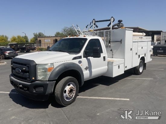 (Jurupa Valley, CA) 2016 Ford F-550 Service Truck Runs & Moves) (A/C Does Not Cool, Radio Cannot Be 