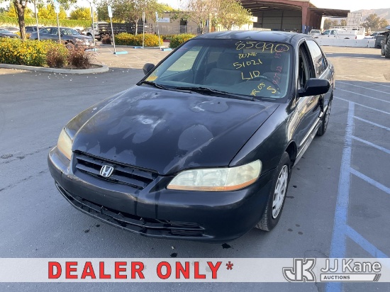 (Jurupa Valley, CA) 2001 Honda Accord 4-Door Sedan Runs & Moves) (Missing Catalytic Converter, Engin
