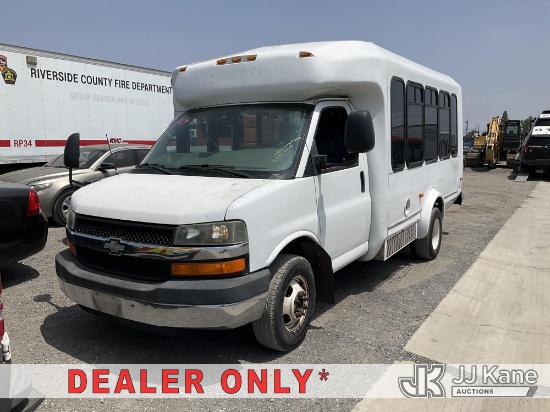 (Jurupa Valley, CA) 2008 Chevrolet Express G3500 Passenger Bus Runs & Moves)(Engine Light On