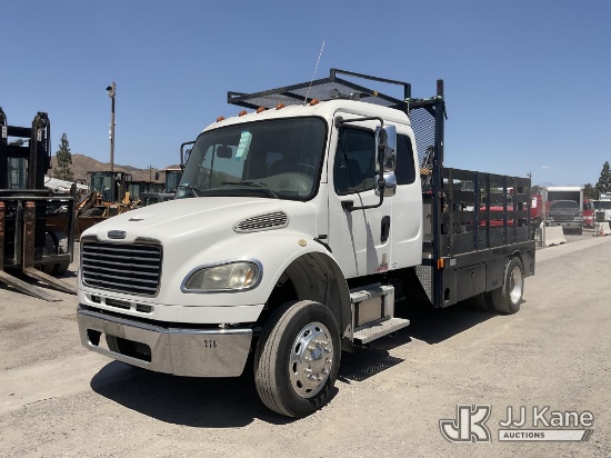 (Jurupa Valley, CA) 2007 Freightliner M2 106 Extended-Cab Stake Truck, Not CA Compliant Runs & Moves