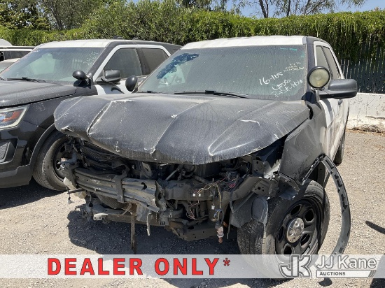 (Jurupa Valley, CA) 2017 Ford Explorer AWD Police Interceptor 4-Door Sport Utility Vehicle Wrecked, 