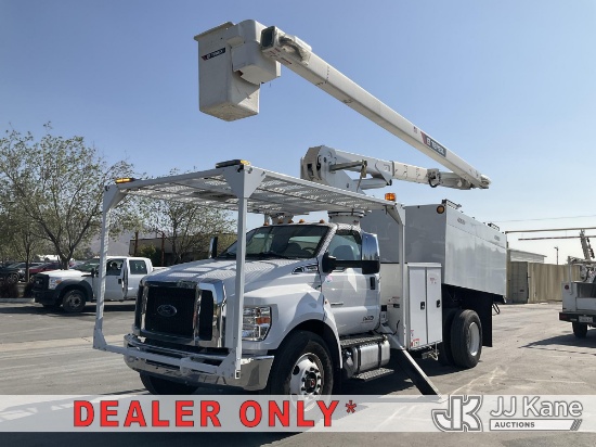 (Jurupa Valley, CA) HiRanger/Terex XT PRO 56, Over-Center Bucket Truck mounted behind cab on 2021 Fo