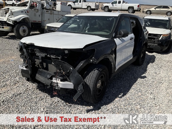 (Las Vegas, NV) 2020 Ford Explorer AWD Police Interceptor Sport Utility Vehicle Wrecked, Airbags Dep