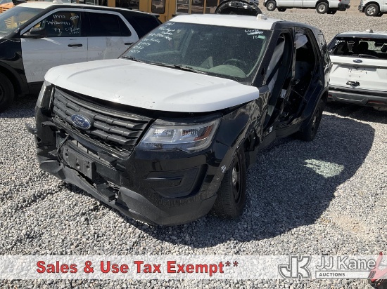 (Las Vegas, NV) 2018 Ford Explorer AWD Police Interceptor Sport Utility Vehicle Wrecked, Airbags Dep