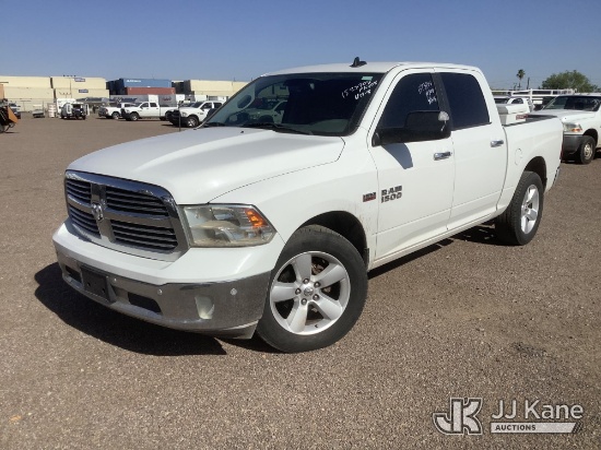 (Phoenix, AZ) 2018 Ram 1500 4X4 Crew-Cab Pickup Truck Runs & Moves With Jump Pack Connected, Does No