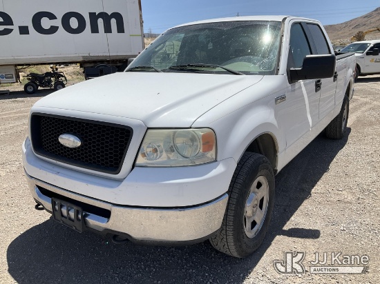 (Sparks, NV) 2006 Ford F150 4x4 Crew-Cab Pickup Truck Runs & Moves),(Torn Drives Seat, Center Consol