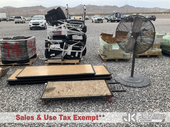 (Las Vegas, NV) (3) Tables (1) Wooden Dolly (1) Large Fan NOTE: This unit is being sold AS IS/WHERE 