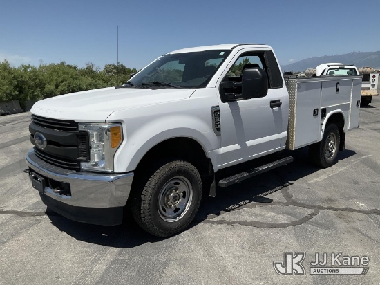 (Salt Lake City, UT) 2017 Ford F350 4x4 Service Truck Runs & Moves) (Check Engine Light On