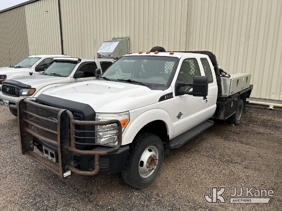(Butte, MT) 2013 Ford F-350 4x4 Extended-Cab Flatbed/Service Truck Not Running, Condition  Unknown)