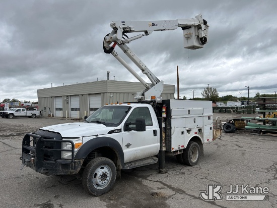 (Bozeman, MT) Altec AT37G, Articulating & Telescopic Bucket Truck mounted behind cab on 2012 Ford F5