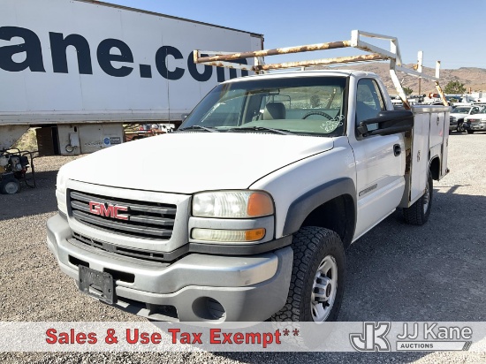(Sparks, NV) 2005 GMC Sierra 2500HD Service Truck Runs & Moves) (Ripped Drivers Seat