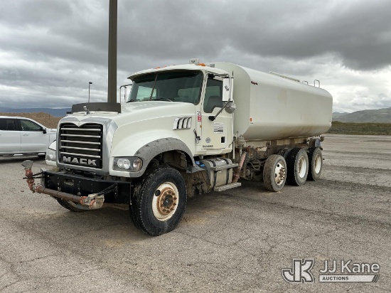 (South Jordan, UT) 2014 Mack GU713 Tri-Axle Tank Truck Runs, Moves & Operates) (Engine Light On, Sel