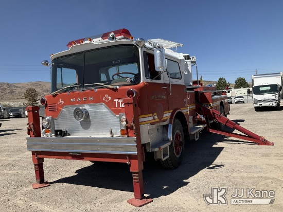 (Sparks, NV) 1974 Mack CF600 Fire Truck Runs, Moves & Operates