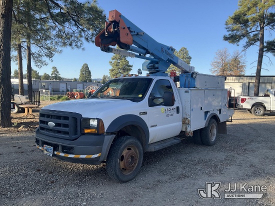 (Pagosa Springs, CO) HiRanger/Terex TL 38P, Articulating & Telescopic Bucket Truck mounted behind ca