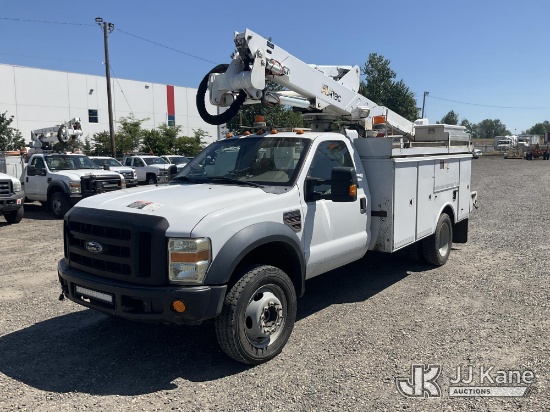 (Portland, OR) Altec AT37-G, Articulating & Telescopic Bucket mounted behind cab on 2009 Ford F550 4