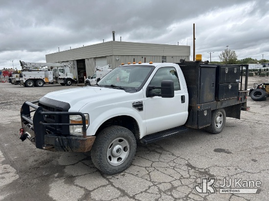 (Bozeman, MT) 2009 Ford F350 4x4 Flatbed/Service Truck Runs & Moves) (Seller States: Check Engine Li