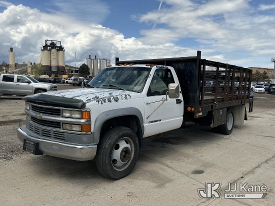 (Castle Rock, CO) 1998 Chevrolet C3500 Stake Truck Runs & Moves, Operates