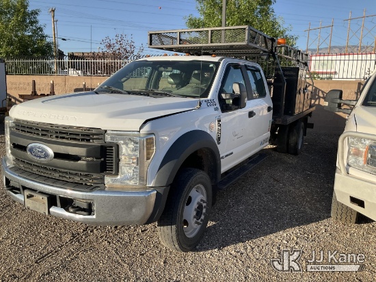 (Albuquerque, NM) 2019 Ford F550 4x4 Flatbed Truck Not Running, Condition Unknown) (Seller States: E