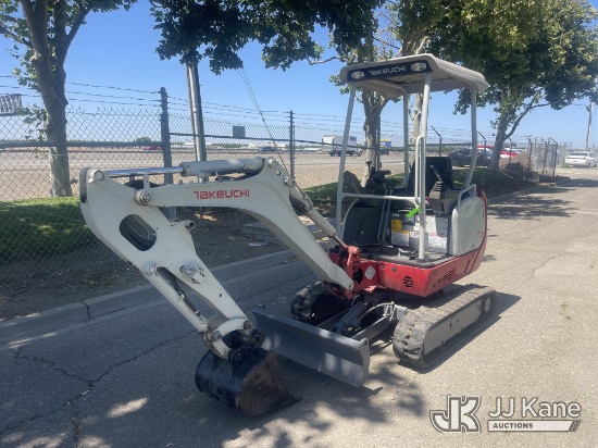 (Dixon, CA) 2022 Takeuchi TB216 Mini Hydraulic Excavator Runs & Operates
