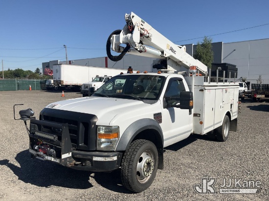 (Portland, OR) Altec AT37G, Articulating & Telescopic Bucket mounted behind cab on 2008 Ford F550 4x
