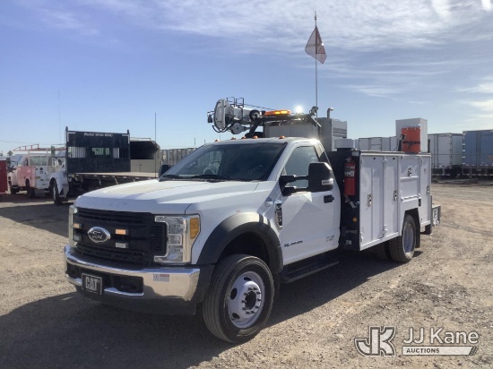 (Phoenix, AZ) 2017 Ford F550 Mechanics Service Truck Runs & Moves) (Could Not Get Crane To Operate, 