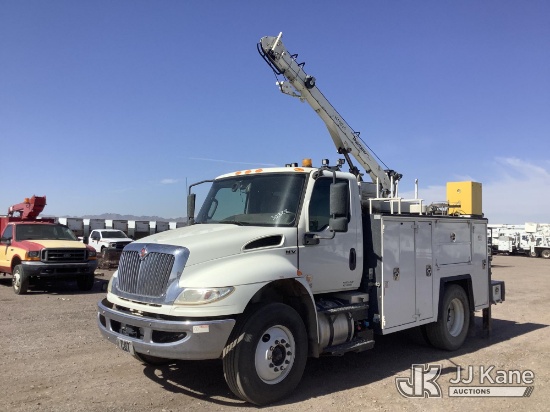 (Phoenix, AZ) 2020 International MV607 Utility Truck Runs, Moves, & Crane Operates) (Seller States: 