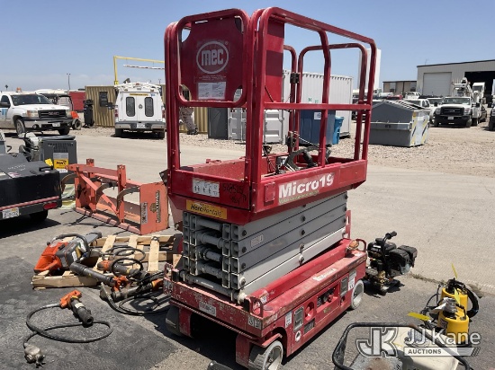 (Dixon, CA) 2020 MEC Micro19 Self-Propelled Scissor Lift Not Running, Condition Unknown
