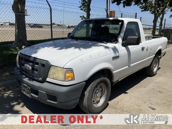 (Dixon, CA) 2007 Ford Ranger Pickup Truck Runs & Moves) (Engine Does Not Stay Running, Needs Jump Pa