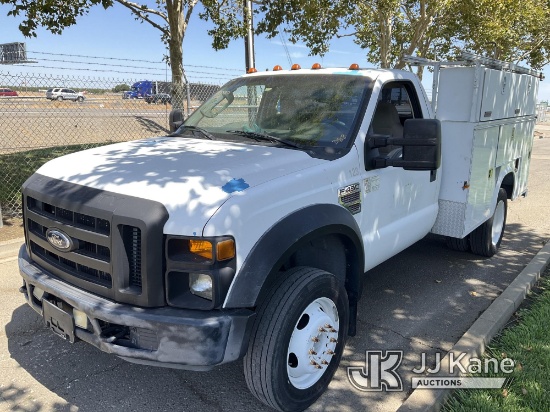 (Dixon, CA) 2008 Ford F450 Service Truck Runs & Moves) (Drive to Clean Exhaust System Indicator