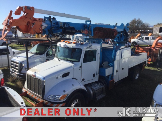 (Dixon, CA) Altec DM47B-TR, Digger Derrick rear mounted on 2017 Peterbilt 348 Flatbed/Utility Truck 