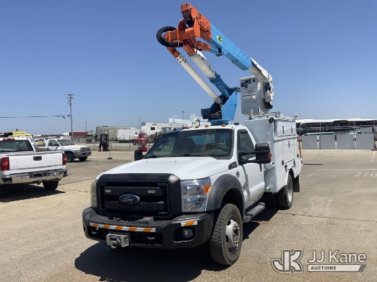 (Dixon, CA) Altec AT37G, Articulating & Telescopic Bucket Truck mounted behind cab on 2015 Ford F550