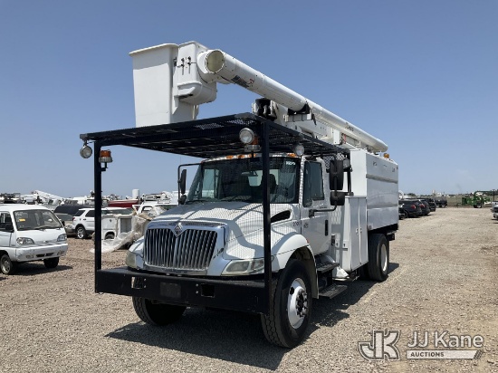 (Dixon, CA) Altec LRV58, Bucket mounted behind cab on 2003 International 4300 Service Truck Runs & M