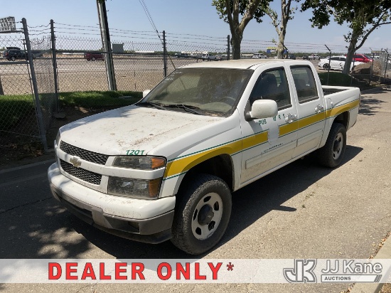 (Dixon, CA) 2012 Chevrolet Colorado 4X4 Crew-Cab Pickup Truck Runs & Moves) (Check Engine Light On