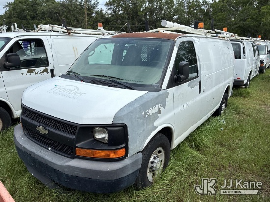 (Tampa, FL) 2011 Chevrolet Express G2500 Cargo Van Runs & Moves) (Jump To Start, Cracked Windshield,