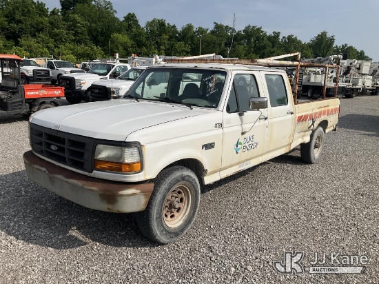 (Verona, KY) 1996 Ford F350 Crew-Cab Pickup Truck, (Duke Unit) Runs & Moves) (Rust & Body Damage, No