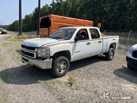 (Chester, VA) 2012 Chevrolet Silverado 2500HD 4x4 Crew-Cab Pickup Truck Engine Runs, Does Not Move, 