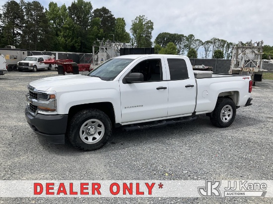 (China Grove, NC) 2019 Chevrolet Silverado 1500 4x4 Extended-Cab Pickup Truck Duke Unit) (Runs & Mov