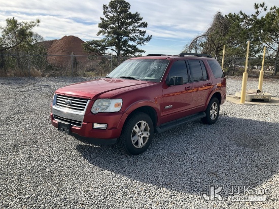 (Villa Rica, GA) 2007 Ford Explorer 4-Door Sport Utility Vehicle Runs) (Does Not Move, Condition Unk