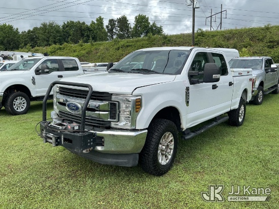 (Florence, SC) 2018 Ford F250 SD 4x4 Crew-Cab Pickup Truck Not Running, Condition Unknown, Cranks) (