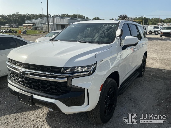 (Tampa, FL) 2021 Chevrolet Tahoe 4-Door Sport Utility Vehicle, Former Police Vehicle Runs & Moves) (