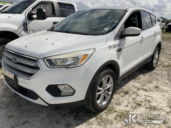 (Westlake, FL) 2019 Ford Escape SE 4x4 4-Door Sport Utility Vehicle Will Not Stay Running, Condition