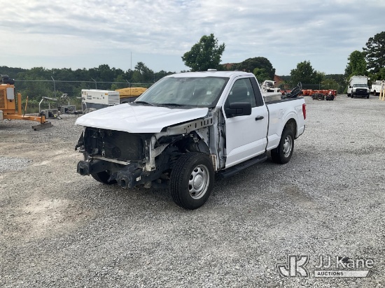 (Villa Rica, GA) 2021 Ford F150 Pickup Truck, (GA Power Unit) Runs & Moves) (Wrecked, Jump to Start