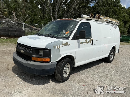 (Tampa, FL) 2011 Chevrolet Express G2500 Cargo Van Runs & Moves) (No Oil Pressure, Jump To Start, Da