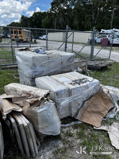(Tampa, FL) (3) Pallets of Metal Wall Art & (1) Pallet of Textura Silver Stone Tiles (Condition Unkn