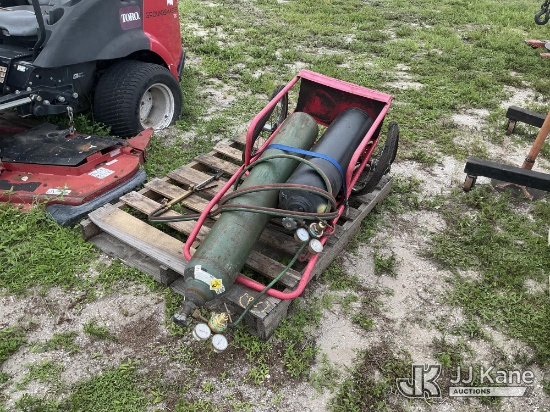 (Thonotosassa, FL) (2) Tanks & Cutting Torch (Condition Unknown) (Used) NOTE: This unit is being sol