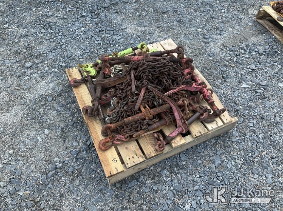 (China Grove, NC) Miscellaneous Lot Of Chains & Binders NOTE: This unit is being sold AS IS/WHERE IS