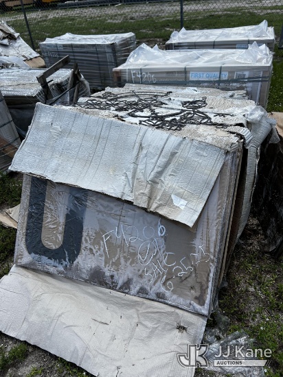 (Tampa, FL) (1) Pallet of Metal Wall Art & (2) Pallets of 2 Foot by 4 Foot Deco Vita Ceramic Tiles (