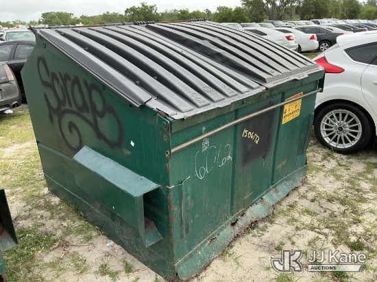 (Tampa, FL) Metal Dumpster (Rust) NOTE: This unit is being sold AS IS/WHERE IS via Timed Auction and