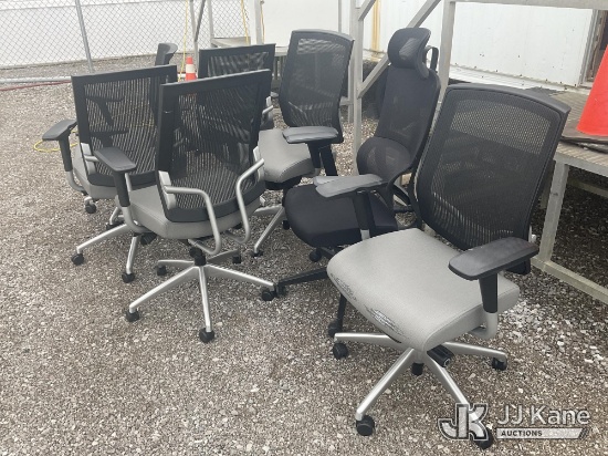 (Verona, KY) (7) used office chairs NOTE: This unit is being sold AS IS/WHERE IS via Timed Auction a
